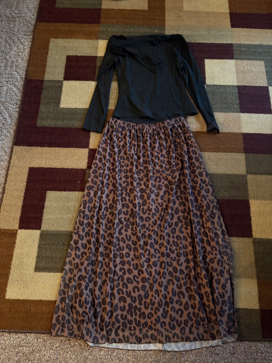 Two pieces, top and skirt