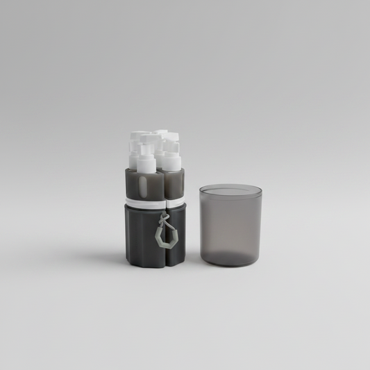 Four and one dispenser with suction cup
