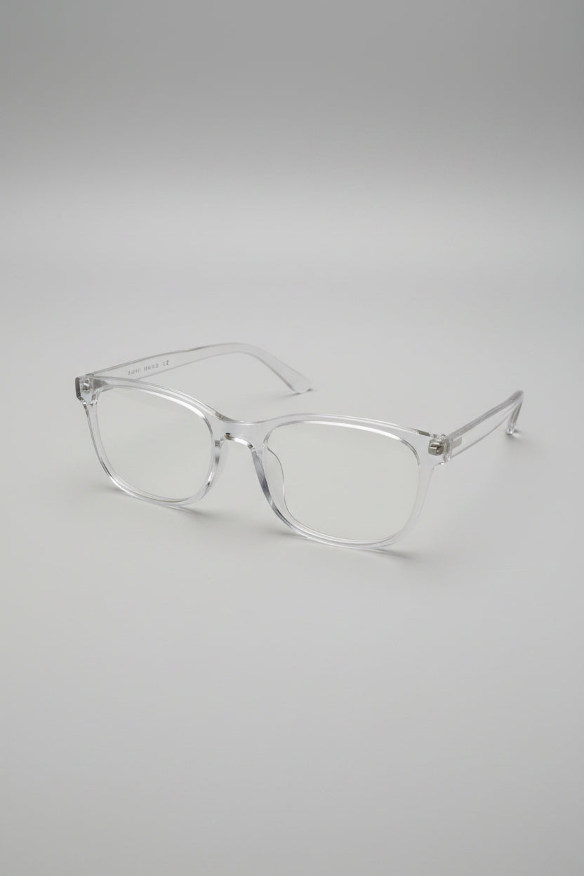 Clear plastic eyeglass frames
