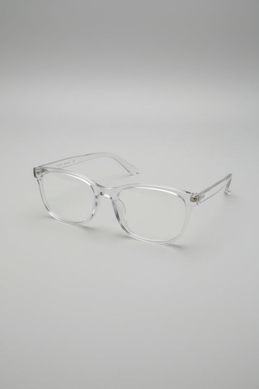 Clear plastic eyeglass frames