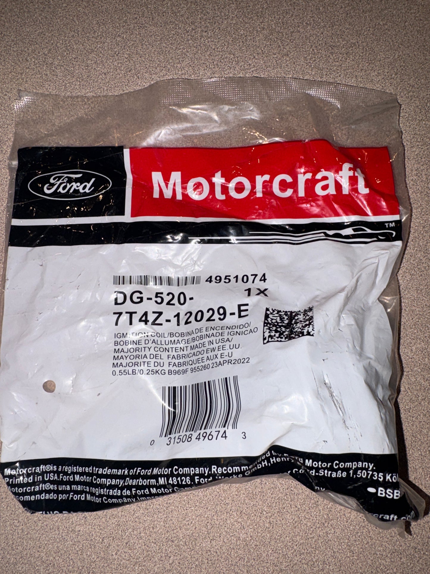 Motorcraft Ford ignition coil