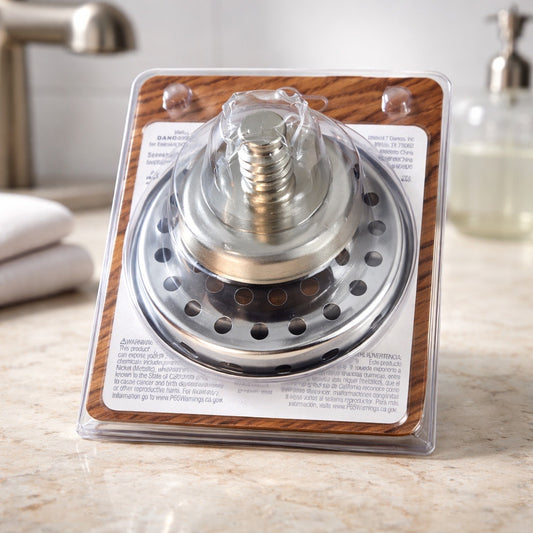 Twist tight basket strainer
