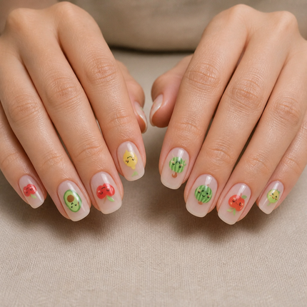 French tip press-on nails