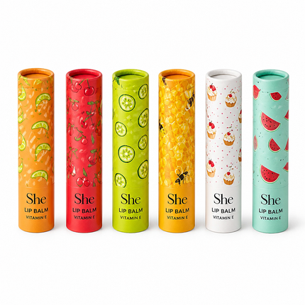 She lip balm with vitamin E