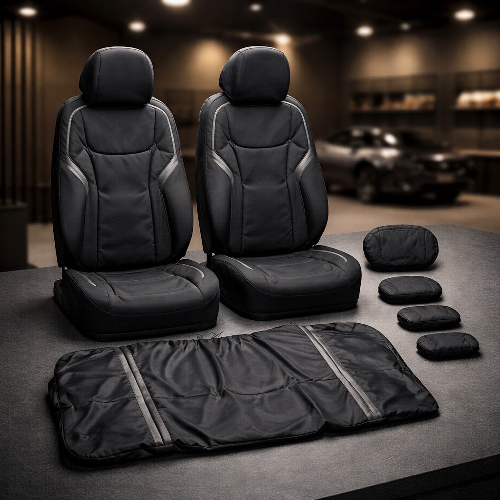 Nine piece seat covers