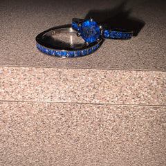 Black and blue ring set - Foostuff! Amazing Deals Every Day!