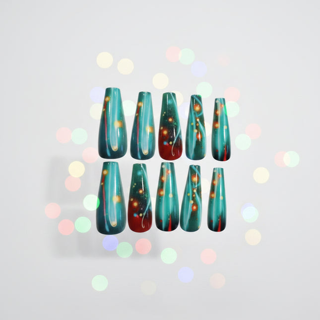 Blue burst press on nails - Foostuff! Amazing Deals Every Day!