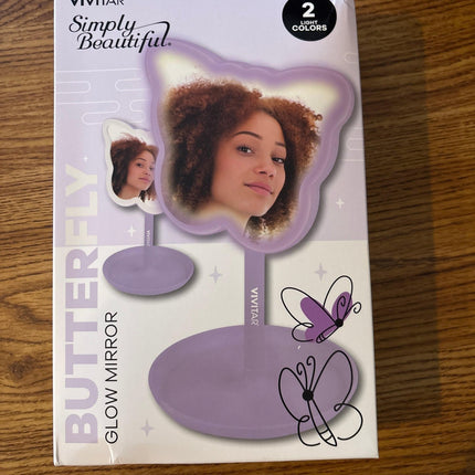 Butterfly glow mirror with two light colors - Foostuff! Amazing Deals Every Day!