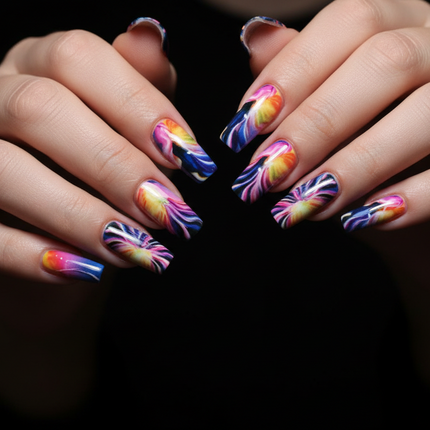 False Nails Colorful print