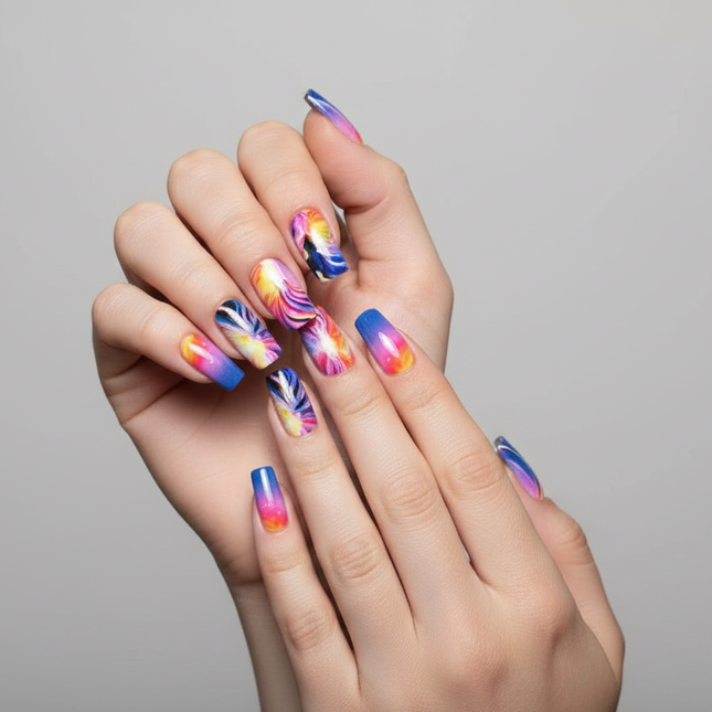 False Nails Colorful print