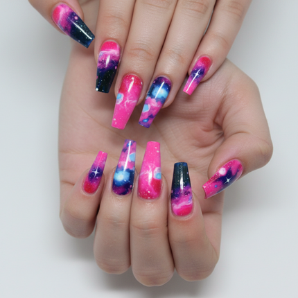 False Nails Pink-Purple
