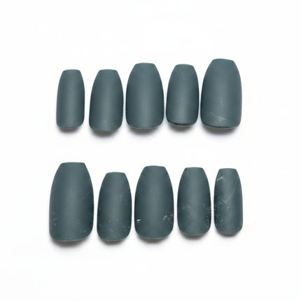 Matte teal effortless press-on nails - Foostuff! Amazing Deals Every Day!
