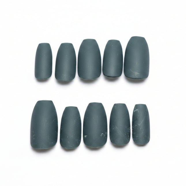 Matte teal effortless press-on nails - Foostuff! Amazing Deals Every Day!