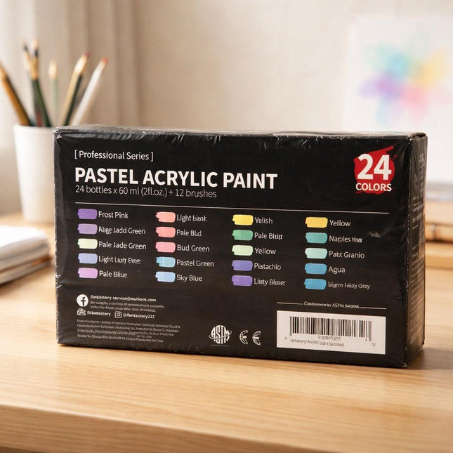 Pastel acrylic paints 24 colors - Foostuff! Amazing Deals Every Day!