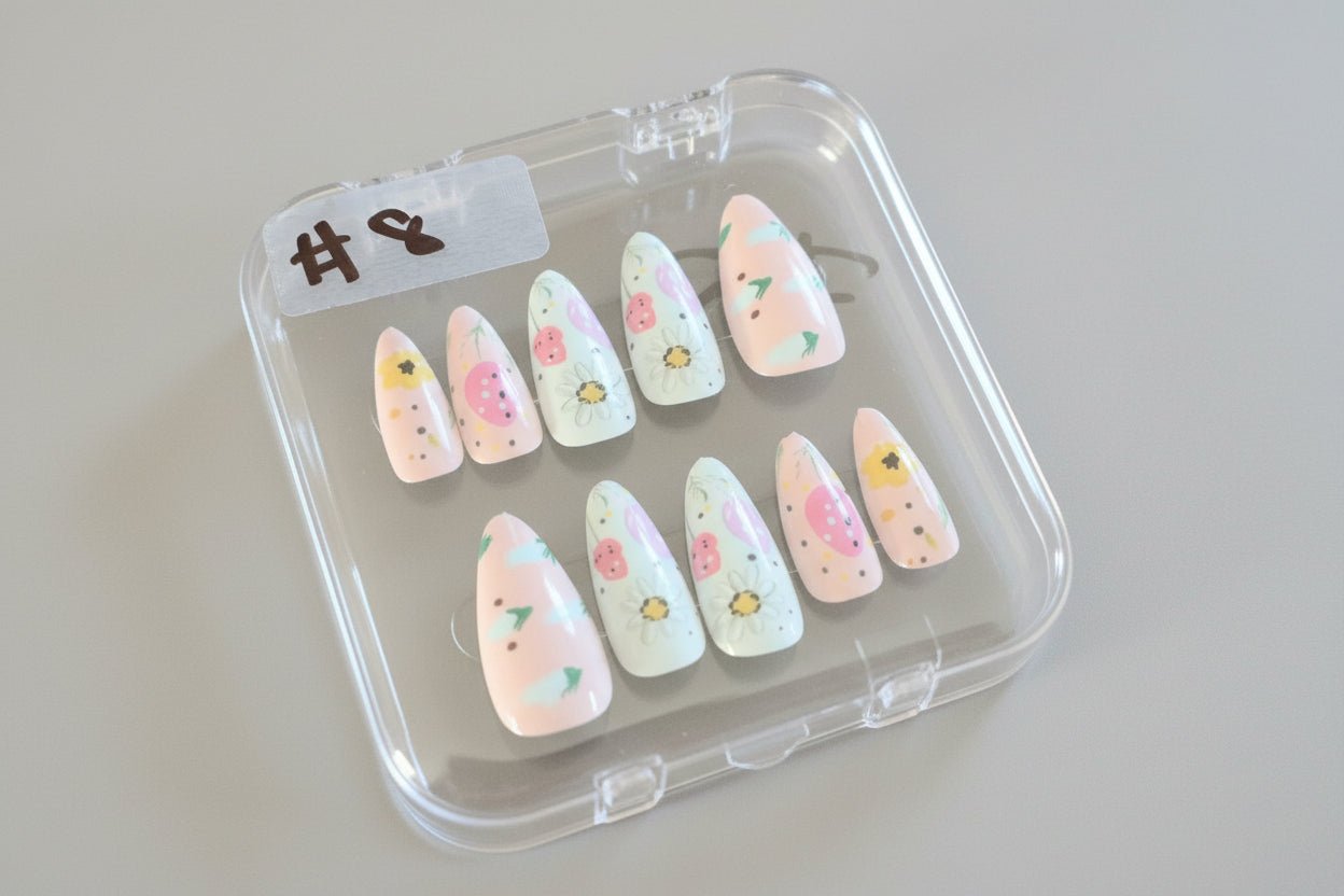 Pastel press on nails - Tula Rose
