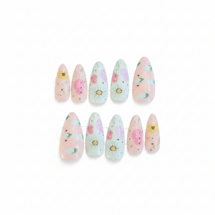 Pastel press on nails