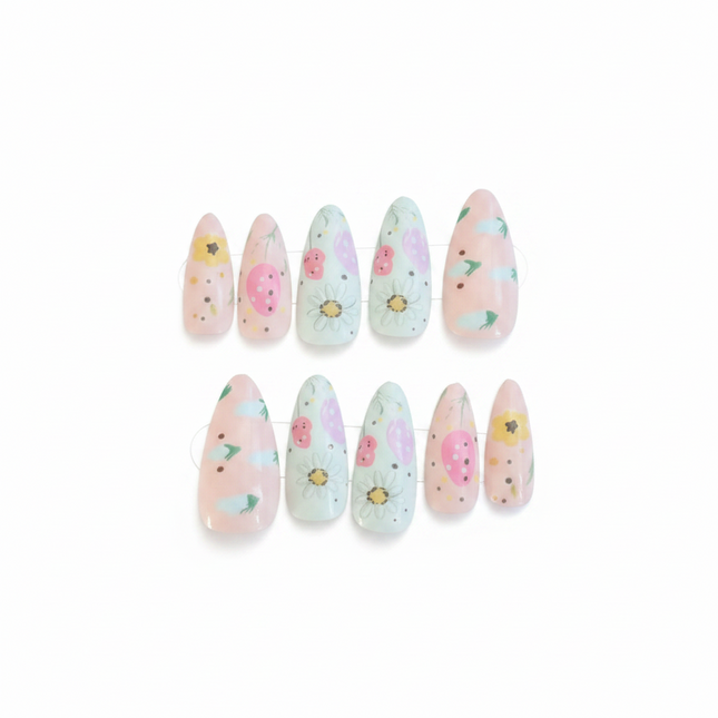 Pastel press on nails