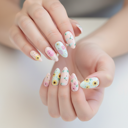 Pastel press on nails