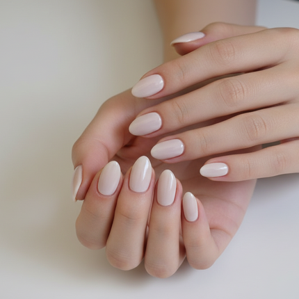Pearl white press on nails