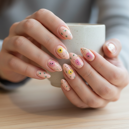 Pink effortless press-on nails