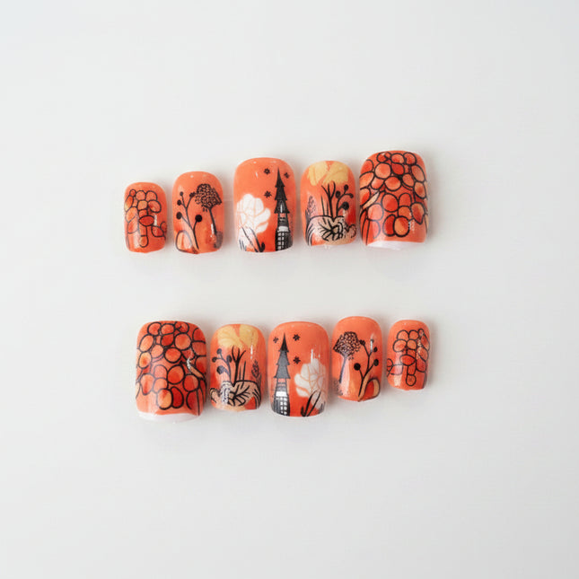 Red/Orange press on nails - Foostuff! Amazing Deals Every Day!