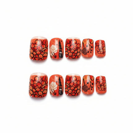 Red/Orange press on nails - Foostuff! Amazing Deals Every Day!