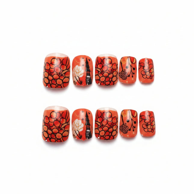 Red/Orange press on nails - Foostuff! Amazing Deals Every Day!