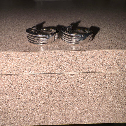 Silver loop earrings for pierced ears - Foostuff! Amazing Deals Every Day!