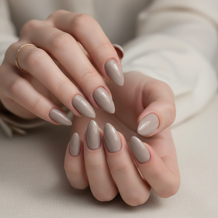 Taupe press on nails