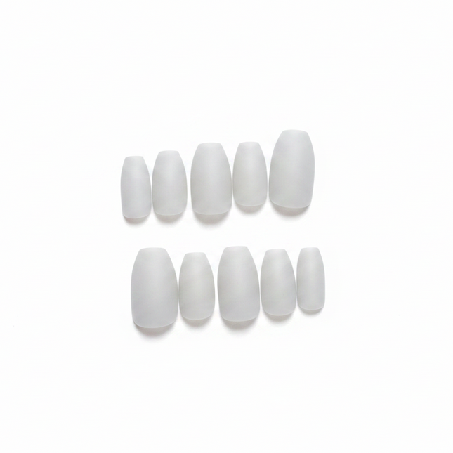 Grey effortless press-on nails
